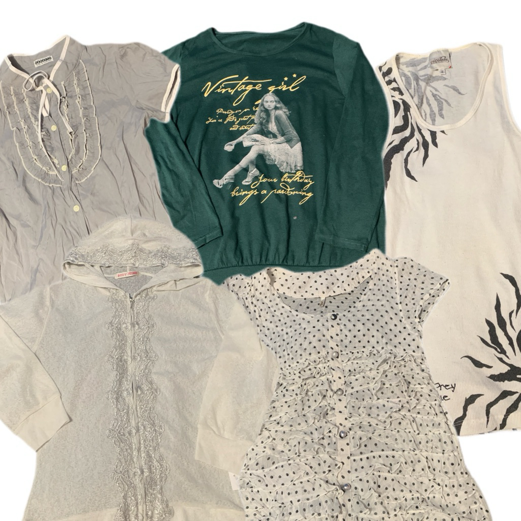รวมเสื้อผู้หญิงแนวแฟรี่ Y2K มือ2 Collection of second-hand Y2K fairy style women's shirts