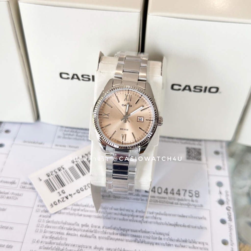 CASIO นาฬิกาข้อมือผู้หญิง รุ่น LTP-1302DD-4A2 / LTP-1302DD / LTP-1302 ประกันศูนย์เซ็นทรัล cmg