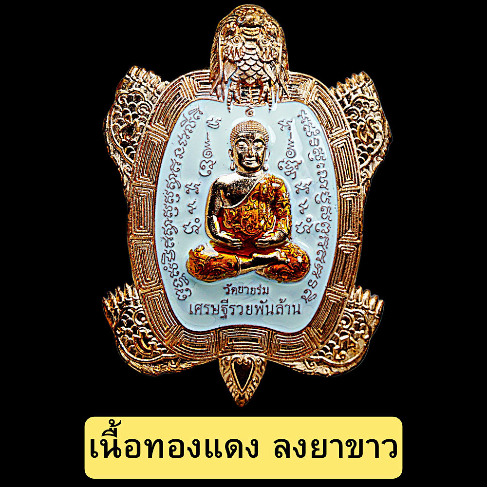 เหรียญพญาเต่ามังกร รุ่น เศรษฐีรวยพันล้าน ปี 2562 วัดยายร่ม กรุงเทพฯ