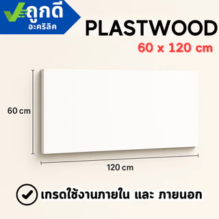 แผ่นพลาสวูด ขนาด 60 x 120 cm. (Plaswood) ความหนา3/4/5/6/8/10/12/15/20 มิล ทนน้ำ ปลวกไม่กิน - W60120