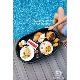 ถาดลอยน้ำ​ หวายเทียม80×80×15(รับประกัน3ปี)
