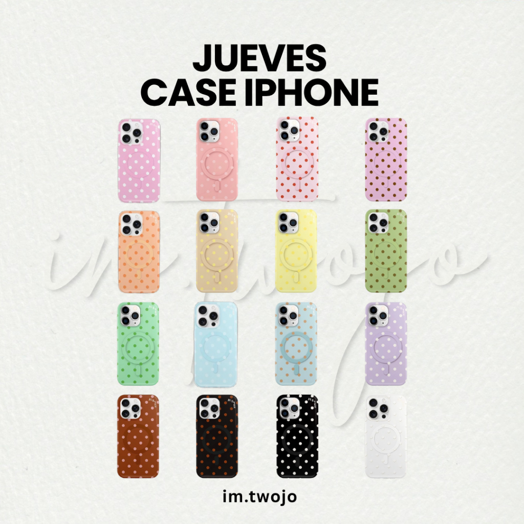 (Preorder) Jueves Case - ลาย Pokadot  iphone12-17promax เช็ครุ่นแจ้งในแชทได้เลยค่ะ