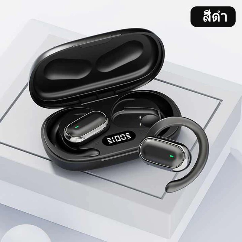 TWS x96 Touch Control Ear Clip ประเภทการนำกระดูก 9D สเตอริโอบลูทู ธ 5.3 HiFi Sound กันน้ำยาวนาน