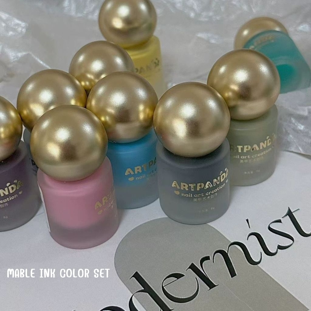 Mable Ink (ARTPANDA) สีอื้ง ทำงานอาร์ต งานหินอ่อน งานเกาหลี  12 สี