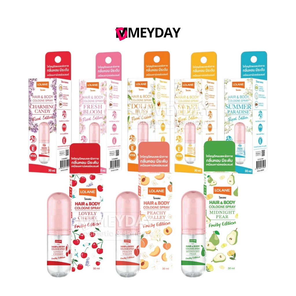 โคโลญ สเปรย์  โลแลน แฮร์ แอนด์ บอดี้ เฟรช บลูม Lolane Hair & Body Cologne Spray Fresh Bloom 30มล.