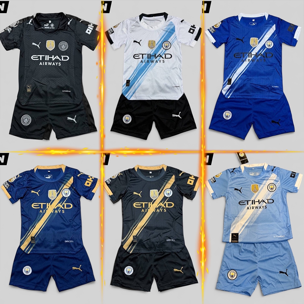 ชุดฟุตบอล เสื้อบอล เด็ก ได้ทั้งชุด(เสื้อ+กางเกง) แขนสั้น 2025-26 รวมทีม13