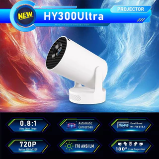 โปรเจคเตอร์มินิ HY300 Ultra projector โปรเจคเตอร์ดูหนัง WiFi 1920*1080P HD รองรับการแชร์หน้าจอมือถือ โปรเจคเตอร์ 4K