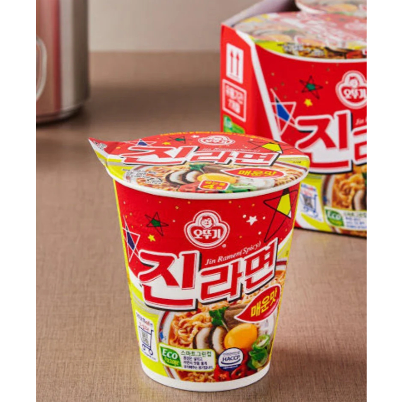 โอโตกิ จินรามยอน รสเผ็ด คัพเล็ก(ไม่มีลาย) OTTOGI JINRAMEN SPICY SMALL CUP 오뚜기 진라면 매운맛 소컵