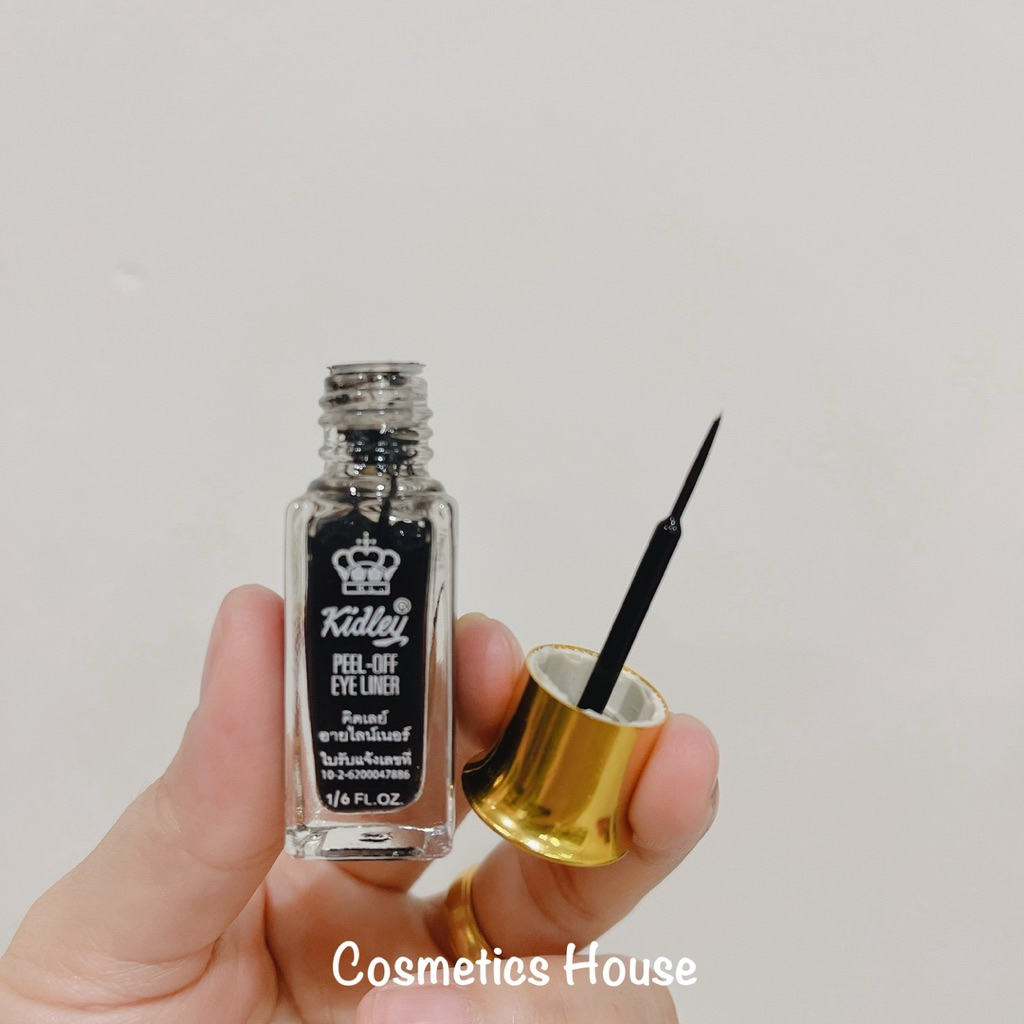 อายไลเนอร์ ลิควิด คิดเลย์ ฝาทอง Kidley PEEL-OFF EYELINER กันน้ำ 1/6 FL.OZ