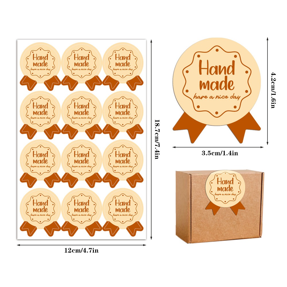 ( LP ) สติกเกอร์ 120 ชิ้น/แพ็ค สติกเกอร์รูปทรงพิเศษทำมือ ติดด้วยตนเอง ติดกล่องเค้ก สติ๊กเกอร์ปิดผนึก DIY