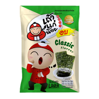ยกแพ็ค สาหร่ายอบ เถ้าแก่น้อย 5บาท 12ซอง รสคลาสสิค รสเผ็ด รสเทอริยากิ รสเกลือชมพู