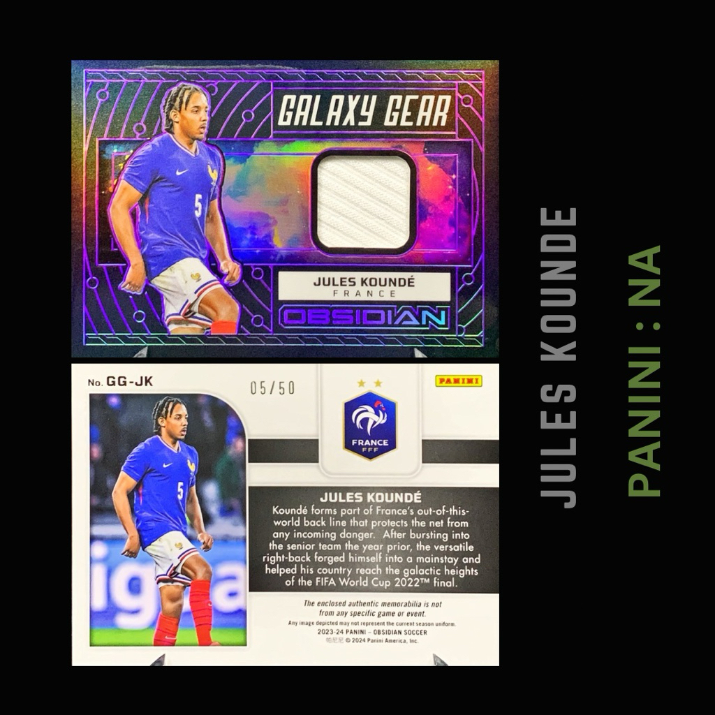 การ์ดชิ้นส่วนผ้า Kounde รัน05/50 ค่าย Panini แถมท็อปโหลด100pt