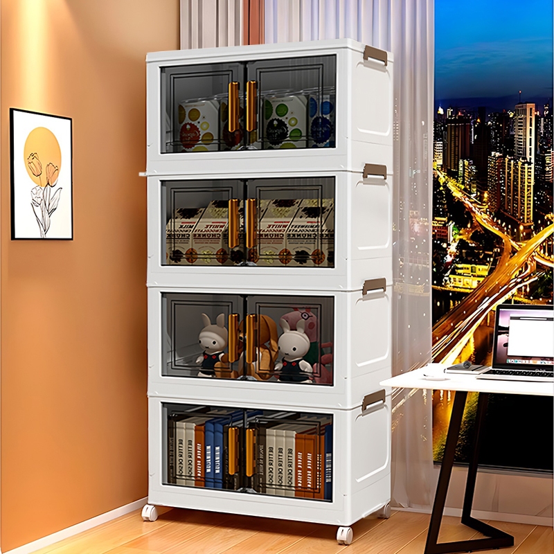 COD🔥พร้อมส่ง🔥ตู้เก็บของตู้เสื้อผ้า กว้าง 60ซม ตู้อเนกประสงค์ คุณภาพสูง พับเก็บได้ กล่องเก็บของมีล้อ - รูปที่ 7