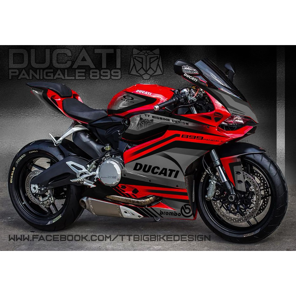 (Mr.AM) ชุดสติ๊กเกอร์ [เกรด Premium] Ducati 899 Panigale (DUCATI R-G)