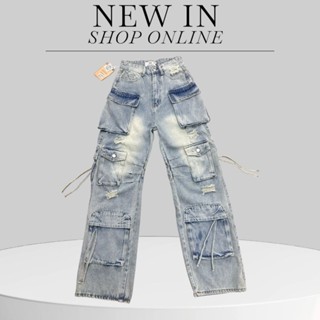 🌈👉#Bu8096💥ผ้าไม่ยืด💥กางเกงยีนส์กระบอกใหญ่มากๆๆๆสูงไม่ถึง170ข…