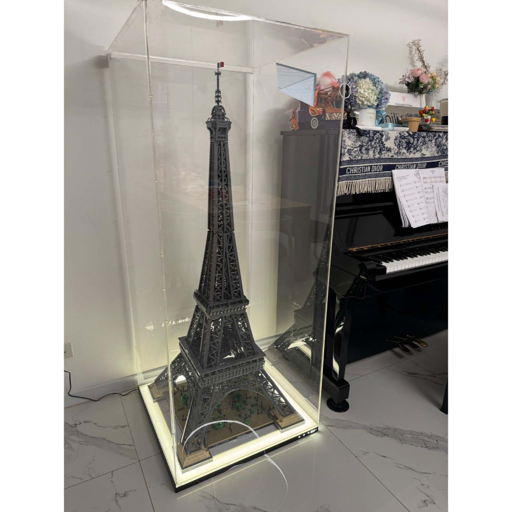 ตู้โชว์ (ประตูแม่เหล็ก) สำหรับ Lego Eiffel Tower 10307 ( 65x65x155 cm.)