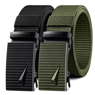 เข็มขัดไนล่อน ผ้าแคนวาส หัวเข็มขัดอัตโนมัติ สําหรับผู้ชาย