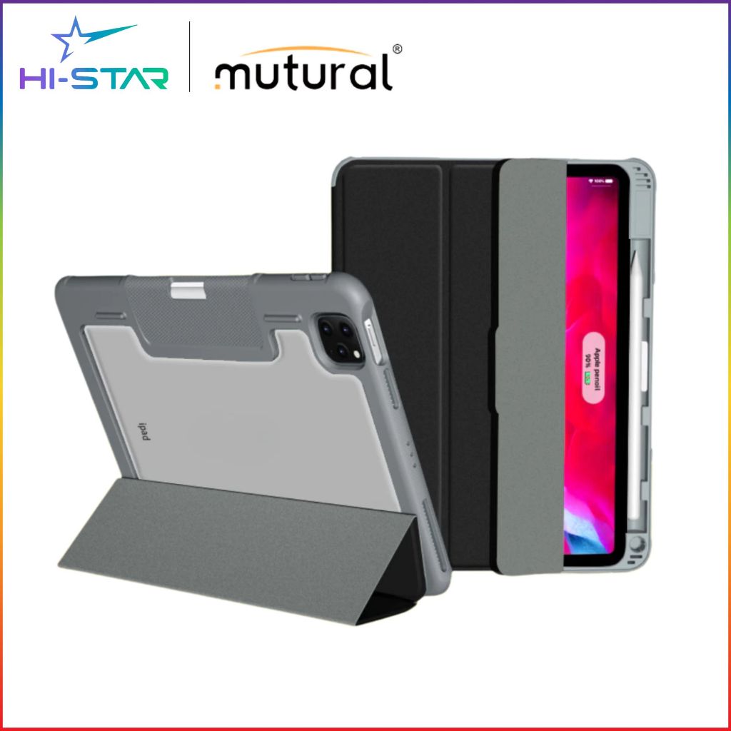 Mutural เคสสำหรับไอแพด Pro 11 in 2022-20/Pro 12.9" 2022-20/Air5/Air4/Gen10/Gen9/8/7/Air3/Pro 10.5"/ 9.7" รุ่นYaxingกันงอ