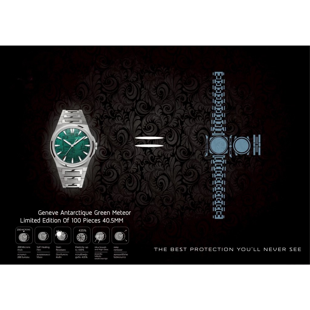 ฟิล์มกันรอยนาฬิกา Protection Film สำหรับ แบรนด์ Czapek Geneve Antarctique Green Meteor Limited Editi