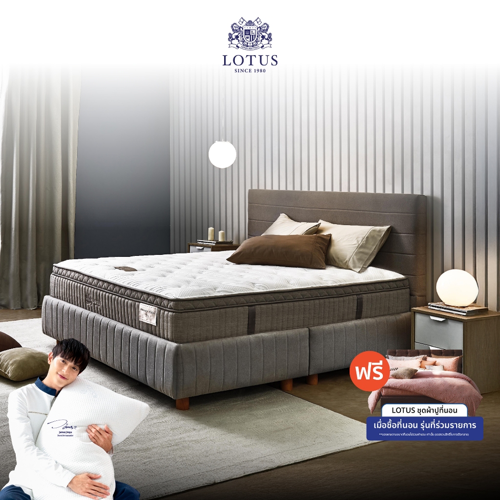 [ฟรี!ชุดผ้าปู]  LOTUS ที่นอน (สเปคสมดุลลงตัว) Privacy Tech 5 Zone coil รุ่น Sorento หนา 12.5 นิ้ว  ส