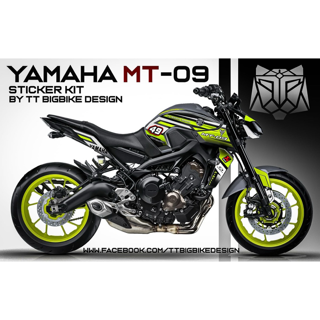 (Mr.AM) ชุดสติ๊กเกอร์ [เกรด Premium] Yamaha MT-09 2018 (MT-09)