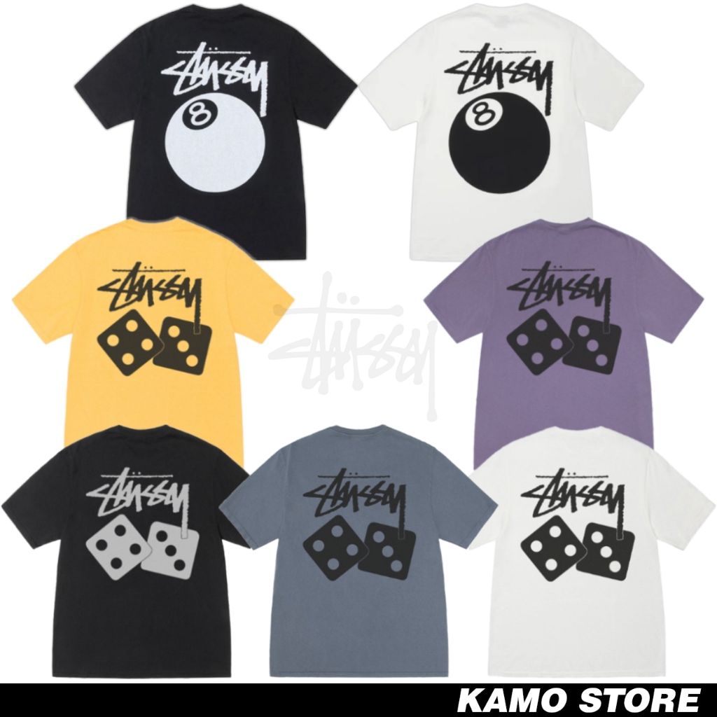 (พร้อมส่ง) เสื้อยืด STUSSY Dice & 8Ball Tee