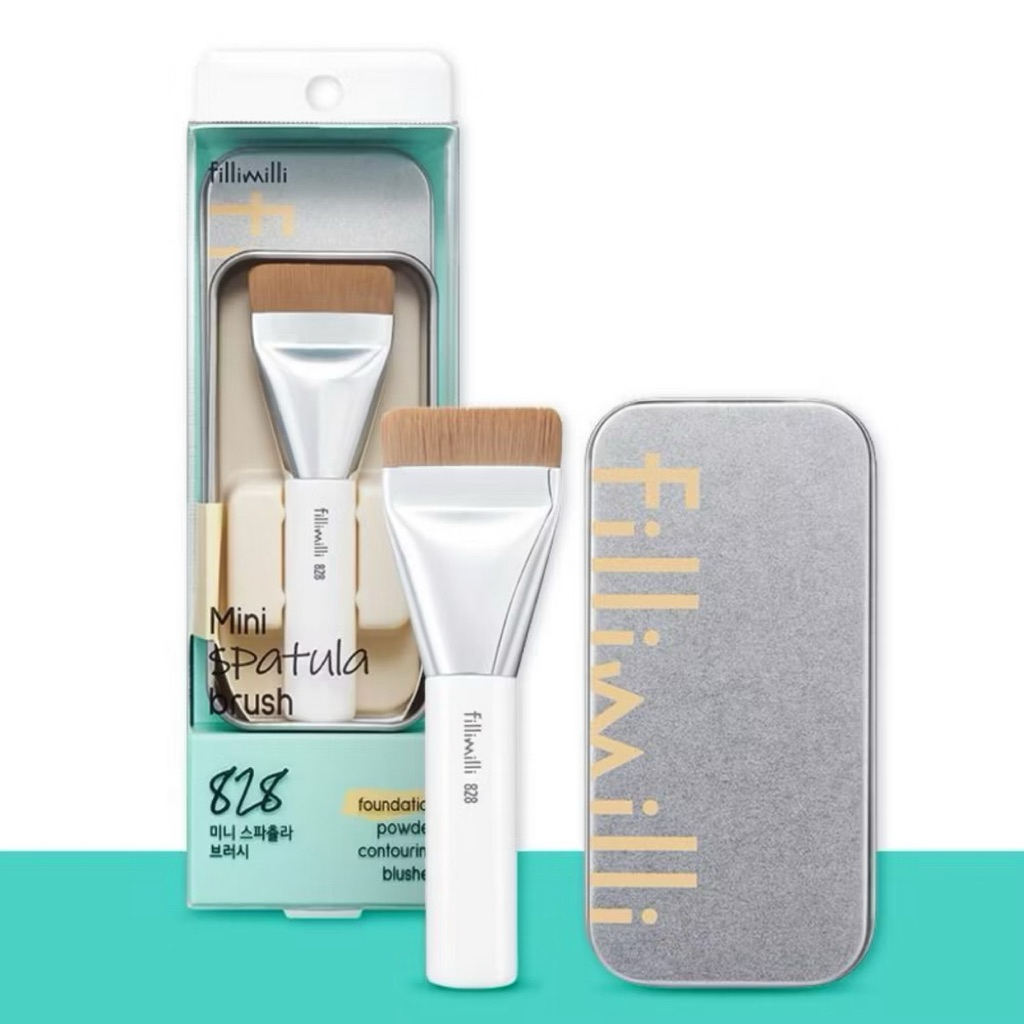 Fillimilli Mini Spatula Brush 828  แปรงลงรองพื้นพร้อมตลับ