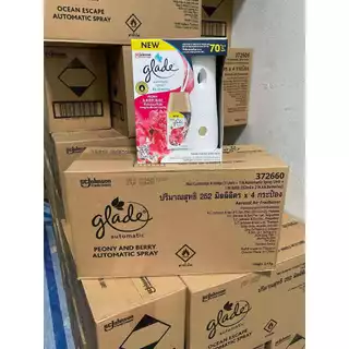 เกลดออโตเมติค สเปรย์ปรับอากาศอัตโนมัติ 252 มล Glade Automatic Spray Air Freshener 252ml เครื่อง+น้ำหอม