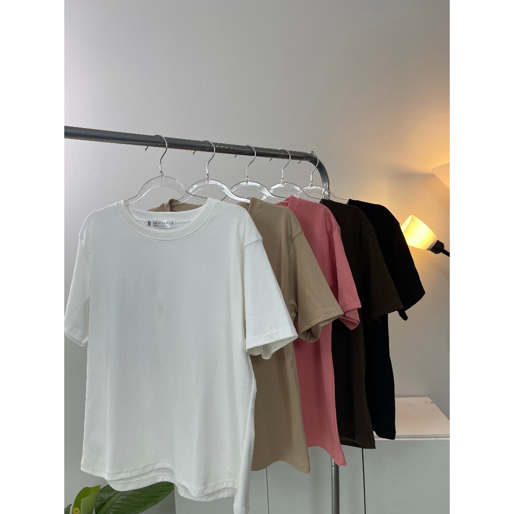 V05- เสื้อยืด  คอกลมเรียบ สวมใส่ง่ายผ้านุ่มสบายผิว - รูปที่ 5