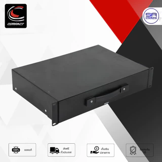 COMPACT DR212 + F ลิ้นชักเก็บไมค์ ติดแร็ค 2U ลึก 12 นิ้ว พร้อม โฟมใส่ไมค์ 4 ตัว ลิ้นชัก RACK แร็คใส่ไมค์
