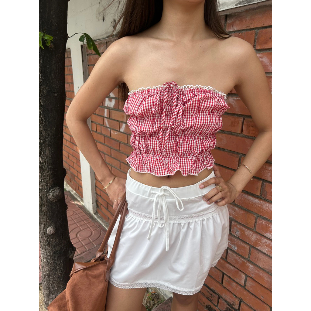 Mary skirt v.2 กระโปรงสีขาวแต่งฉลุลูกไม้สุดน่ารัก ผ้าใส่สบาย🫖🫐🐰🌸🤍 ❌Final sale ไม่เติมของละค่า❌