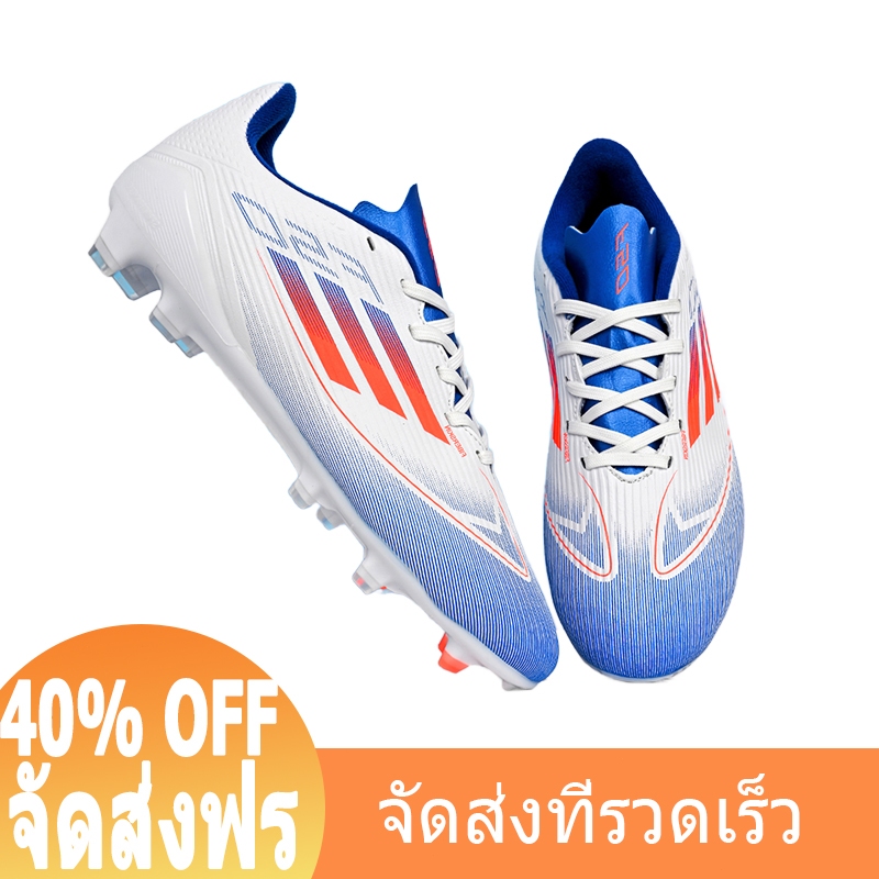 รองเท้าฟุตบอล กระดุมยาว แต่เพียงผู้เดียว พื้นผิวหนังนุ่ม เหมาะสําหรับทุ่งหญ้าเทียม ดํา ขาว ม่วง ชมพู น้ําเงิน เขียว35-45