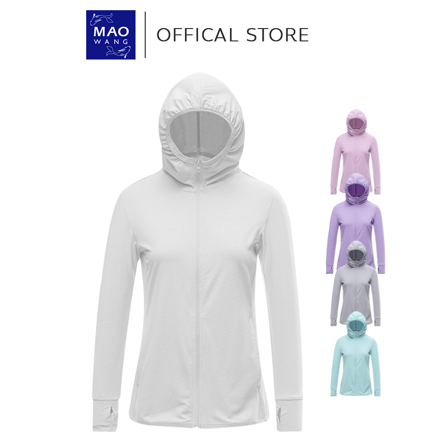 เสื้อคลุมกันแดด UPF50+ กันลมผ้านิ่ม ระบายอากาศดี เสื้อกันแสงยูวี แบบมีฮู้ด ใส่สบาย