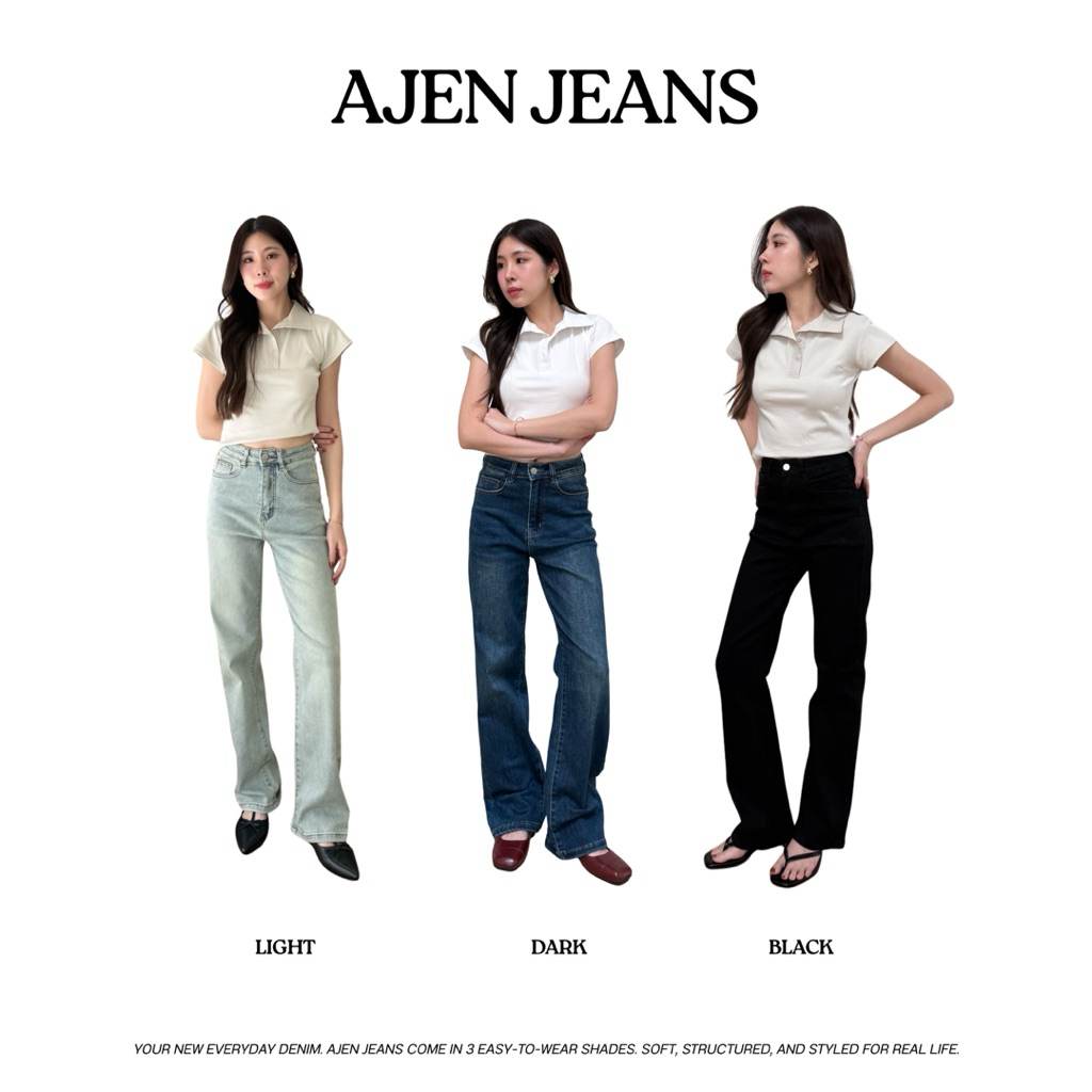JS0513 – Ajen Jeans กระบอกกลาง