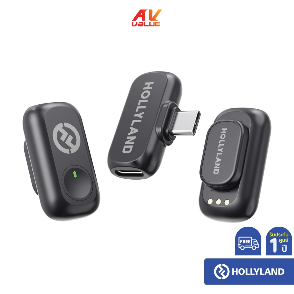 Hollyland Lark A1 Mini Duo with USB-C (Space Gray) (ไมโครโฟนไร้สาย)
