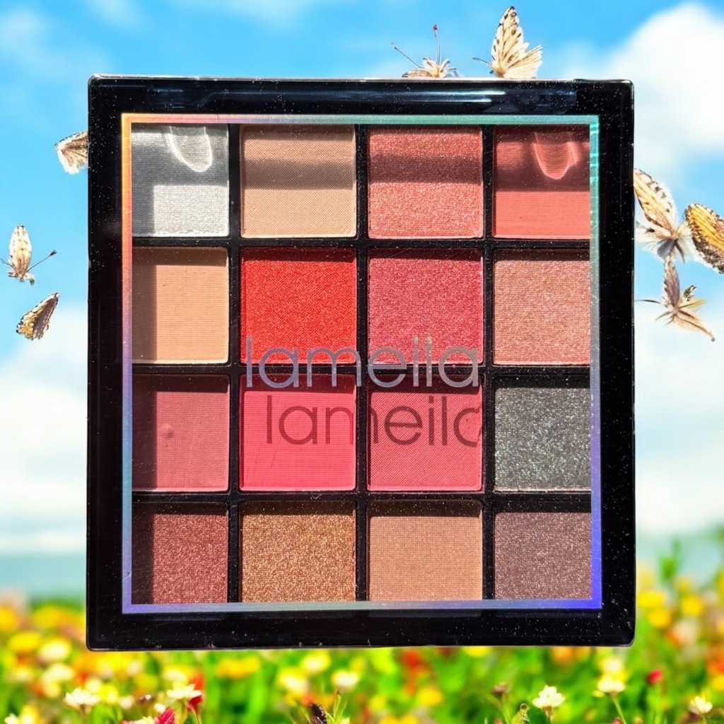 C.327.LAMEILAพาเลทตา 16สี พาเลทอายแชโดว์ เนื้อใยไหม เนื้อแมท ประกายชิมเมอร์ สีสวย ติดทน กันน้ำ
