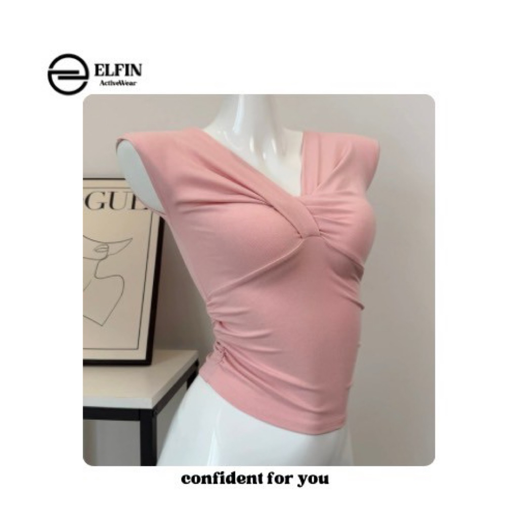 Elfin Thailand เสื้อออกกำลังกาย เสื้อผ้าโยคะ TS-020