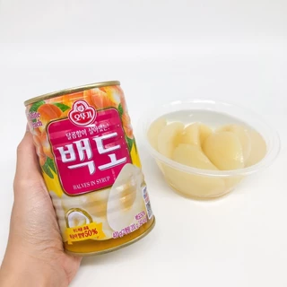OTTOGI White Peach 400g พีชกระป๋อง เกาหลี ลูกพีชในน้ำเชื่อม 오뚜기 백도