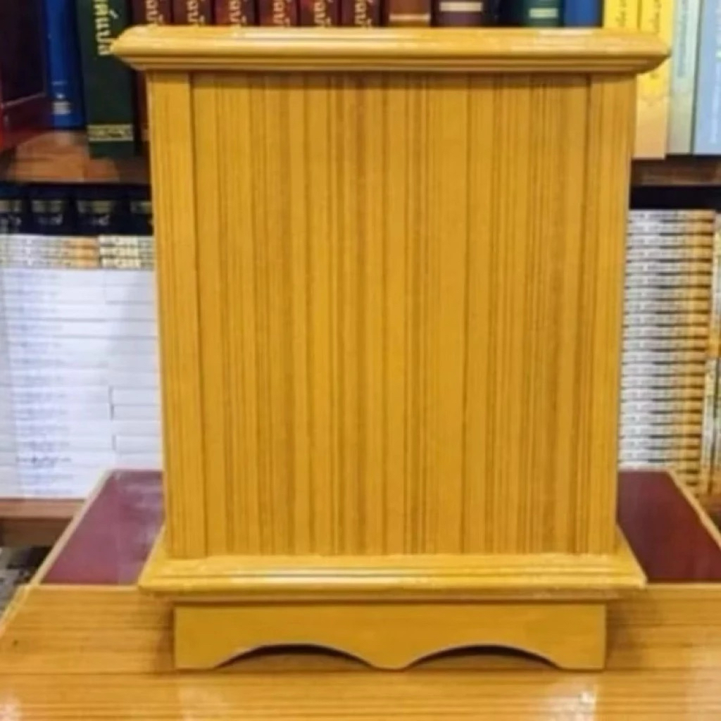 ตู้รับบริจาคปัจจัย ตู้รับบริจาคเงินผสมไม้ขนุนไม้มงคล - รูปที่ 2