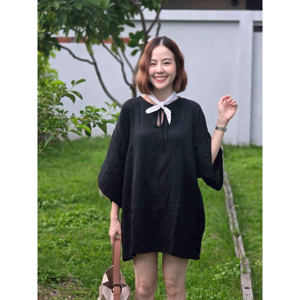 Rainy Dress มินิเดรส ผ้าสาลูสองชั้น