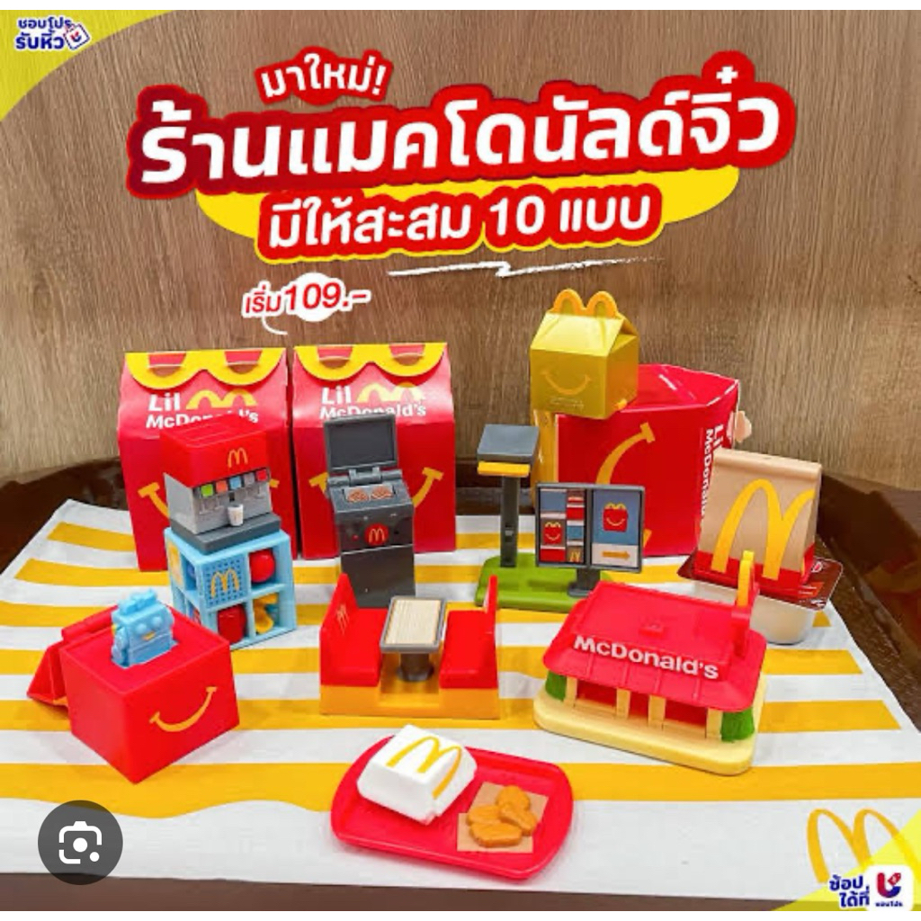 Mcdonald Happy Meal 2025 ร้านแมคโดนัลจิ๋ว Little McDonald’s ของสะสมแมคโดนัล