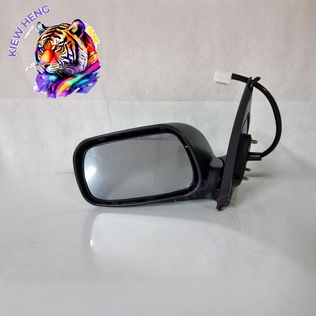 กระจกไฟฟ้า กระจกข้าง Toyota Vios ไฟฟ้า 3 สาย ปี 2002-2006 สีดำ โตโยต้า วีออส กระจกวีออส กระจก Focopo