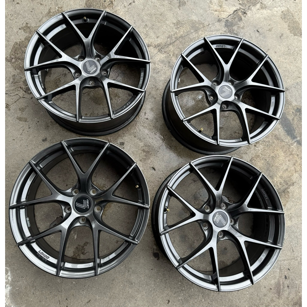 ขายล้อแม็ก ผ่อนได้ Lenso Jager-Dyna ขอบ 18 สี Hyper Dark แม็ก4ล้อ มือสอง เลนโซ่ Lenso 18x8.5 5x114.3