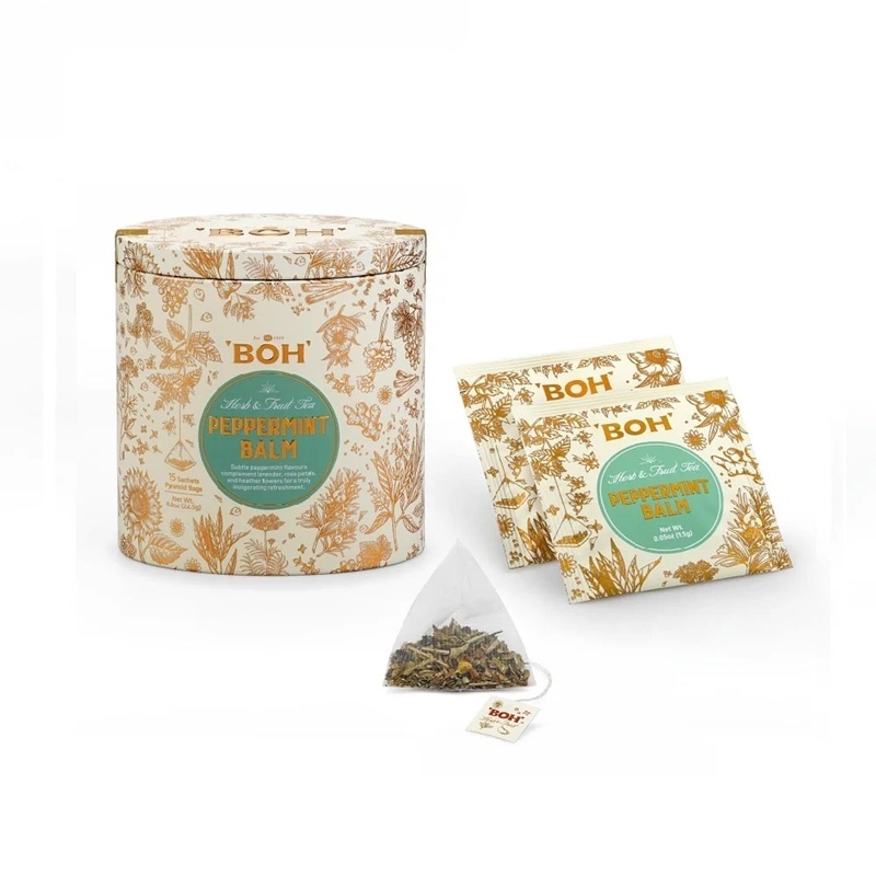ชา BOH Peppermint Balm Pyramid Tea ชาเปปเปอร์มินต์บาล์ม | BOH Peppermint Balm Pyramid Tea