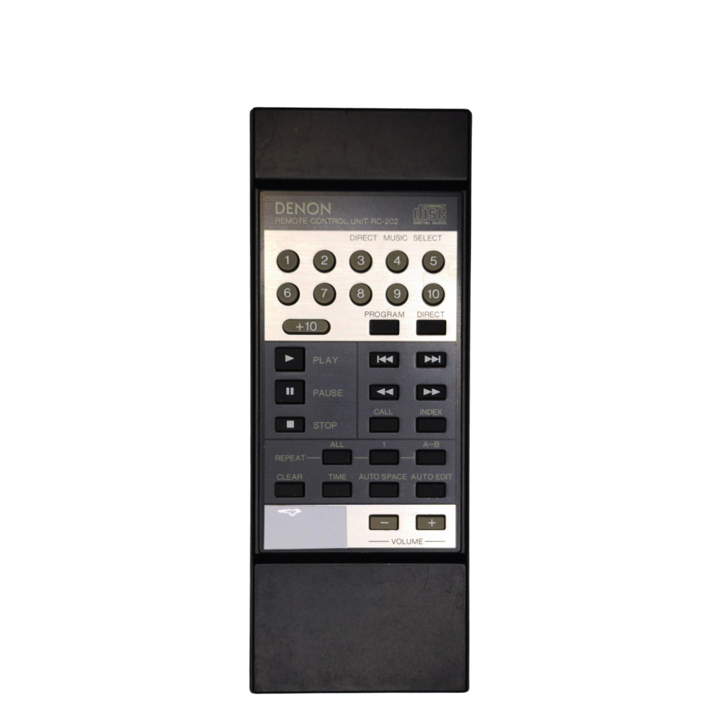 รีโมท Remote DENON RC-202 | สำหรับ CD Player | ทดสอบแล้วไฟออก | ไม่มีฝาหลังถ่าน | รีโมทหายากจากญี่ปุ