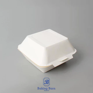 Baking barn (50ชิ้น) กล่องเบอร์เกอร์กระดาษสี่เหลี่ยม ฝาพับ กล่องอาหารกระดาษ