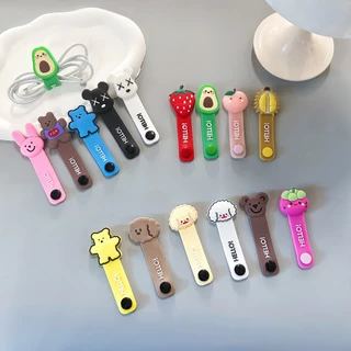 สายรัดลายการ์ตูน พร้อมส่ง ซิลิโคนเก็บสายชาร์จ ทุกรุ่น ที่เก็บสายหูฟัง