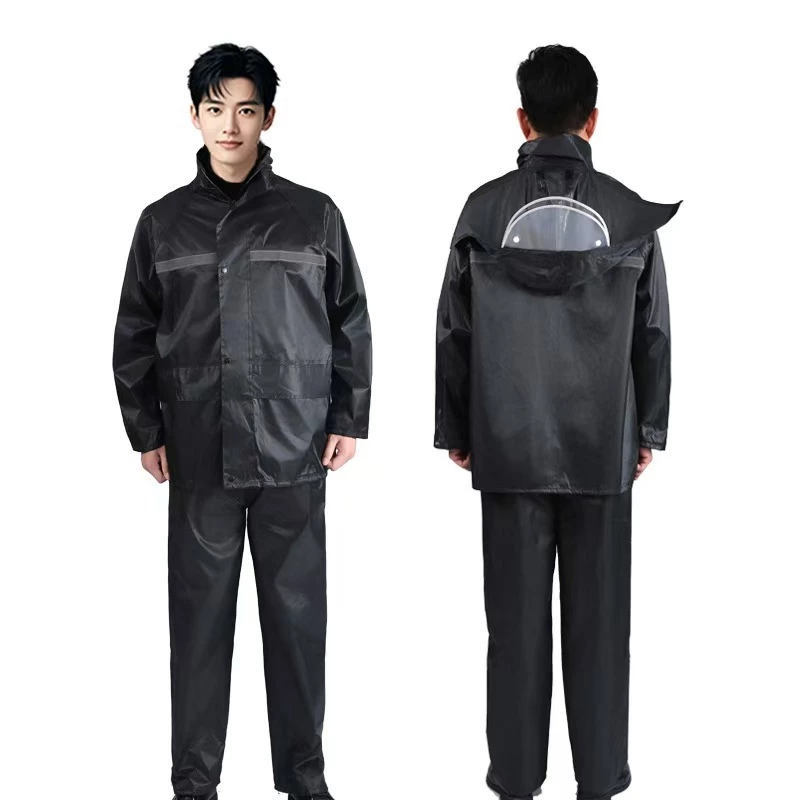 ชุดกันฝนผู้ใหญ่พกพา เสื้อ+กางเกง มีแถบสะท้อนแสง ขี่มอไซค์ thumbnail 10