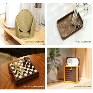 Bambulab PLA Wood ไม้เนื้อแข็ง ผิวด้านละเอียด เข้ากันได้กับ PLA อื่นๆ RIDF