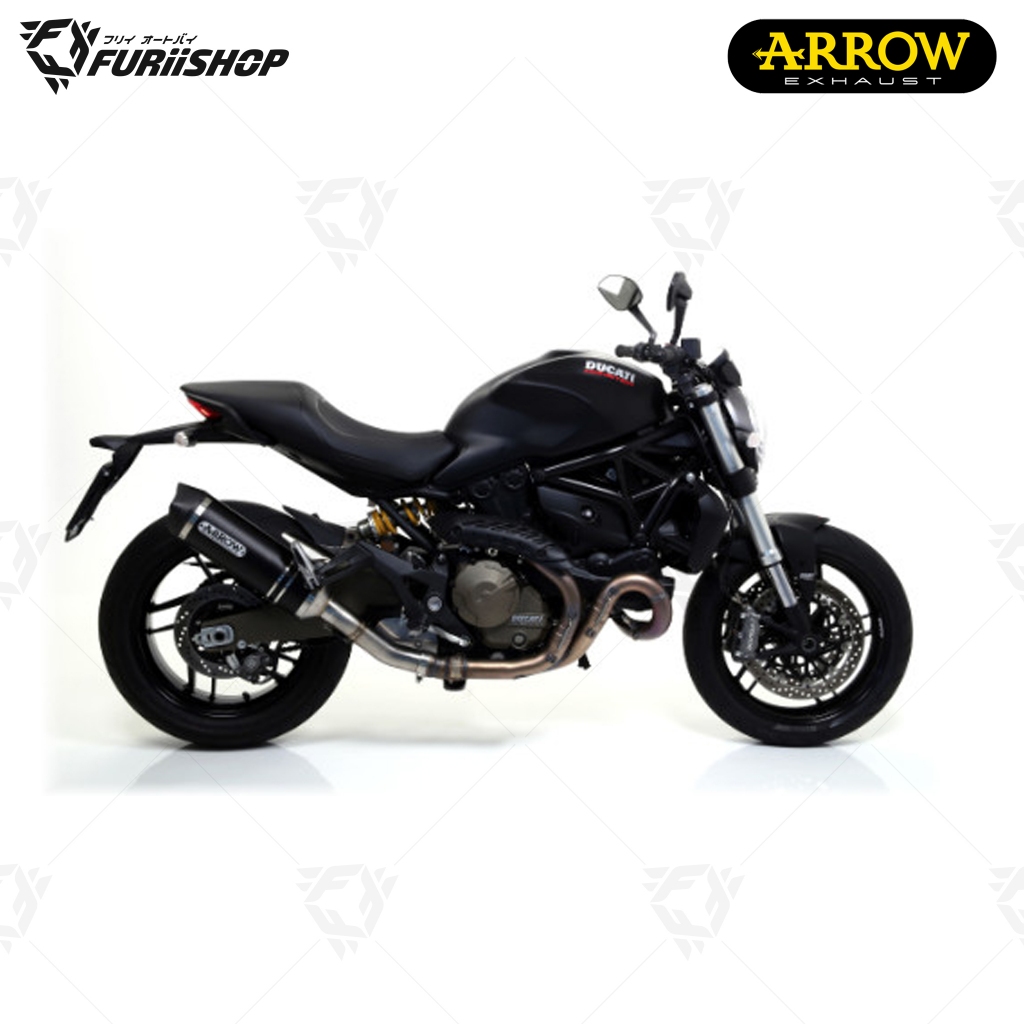 ท่อสูตร/ท่อแต่ง/ท่อไอเสีย Arrow Slip on Dark-Carbon : for Ducati Monster 1200 14-16/17-19/R Monster8